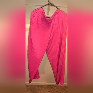 Vibrant Pink Pleated Pants